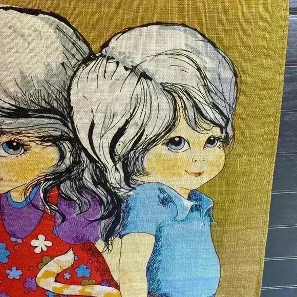 Vintage Wall  Hanging of girl and boy - Picture 8 of 16